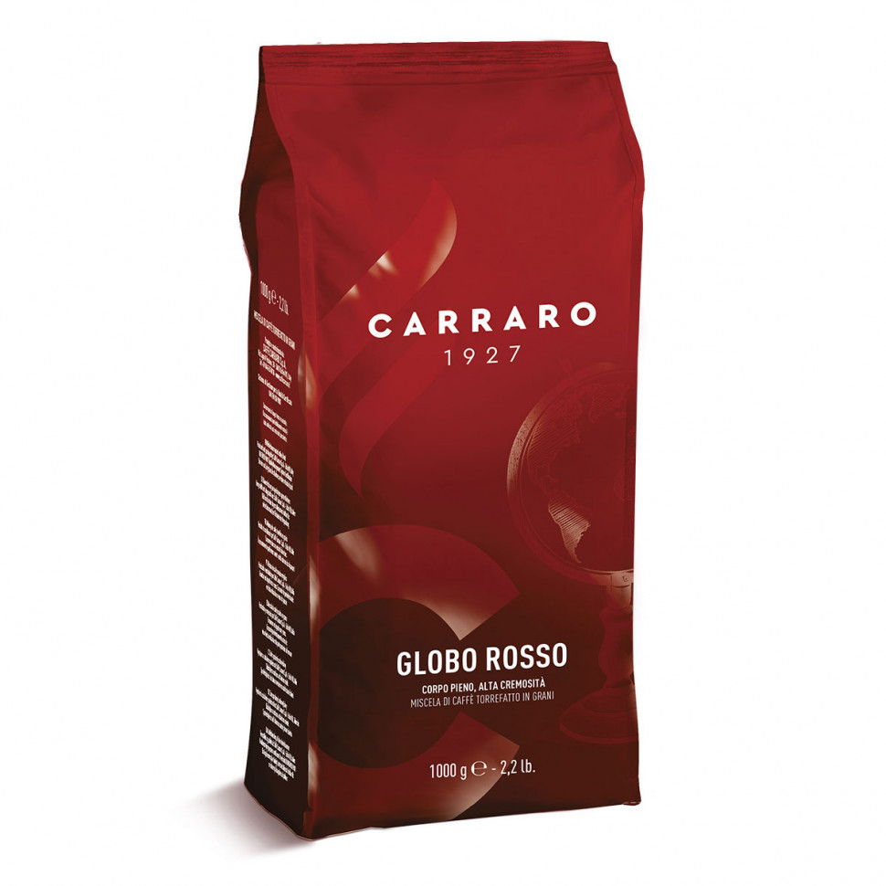 Кофе в зернах Carraro Globo Rosso (Глобо Россо), зерна 1кг в Томске -  купить в интернет-магазине Кофе-Шоп.РФ с доставкой домой или в офис